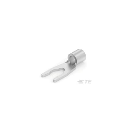Te Connectivity Fork Terminal, #8 Stud Size, 14 AWG, Bare Insulated 53833-1